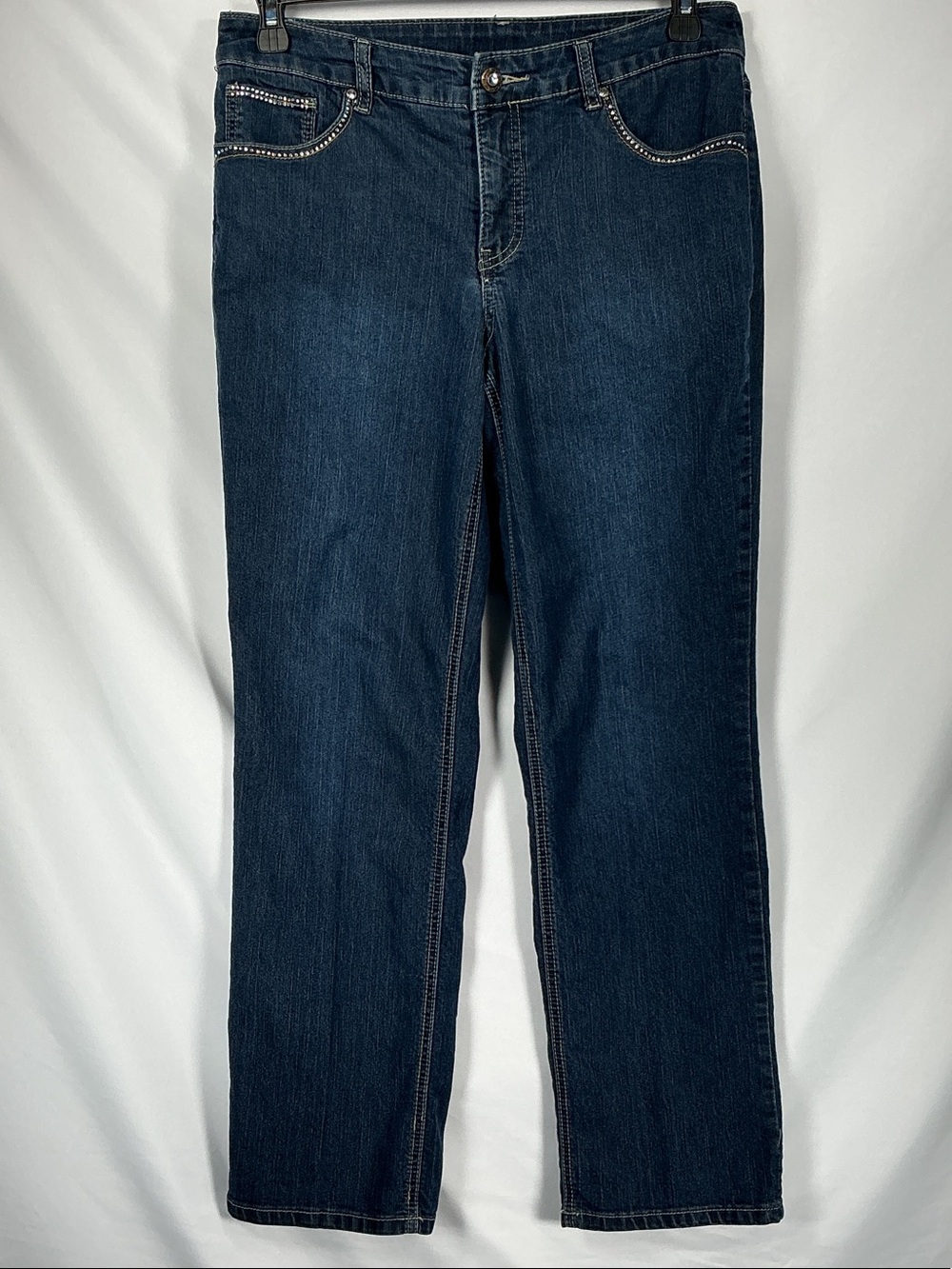 Christopher & Banks Signature Slimming Straight Leg Jeans 10 Regular Indigo Blue